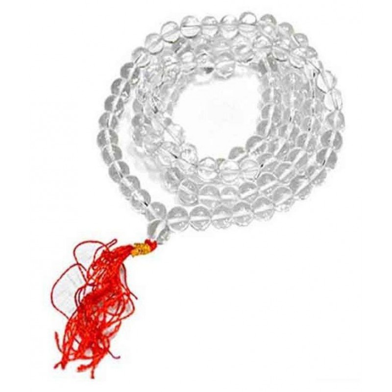 Shri Astha Vinayak White Sphatik Kanth Mala 108 Beads