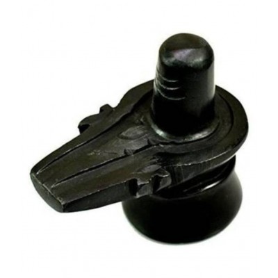 Shri Astha Vinayak sawan shopping mart Black Marble Stone Shivling for Pooja, Shiva, shivalingam Home, Shiva Linga, Black shivlinga Office and Gift for Others Showpiece Decorative Showpiece - 9 cm