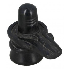 Shri Astha Vinayak sawan shopping mart Black Marble Stone Shivling for Pooja, Shiva, shivalingam Home, Shiva Linga, Black shivlinga Office and Gift for Others Showpiece Decorative Showpiece - 9 cm