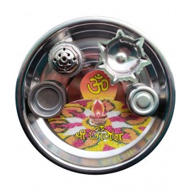 Shriram Traders Stainless Steel Pooja Thali Set