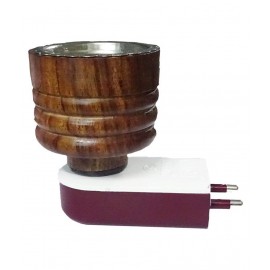 Shubhanjali® Wooden Camphor Kapoor Dhoop Dani 3rd Generation Incense Holder Burner, Electric Diffuser Direct Plug for Home Office Temple God Puja, Positive Energy