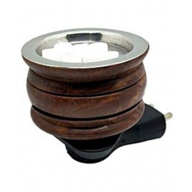Shubhanjali® Wooden Camphor Kapoor Dhoop Dani Incense Holder Burner,Electric Diffuser Direct Plug for Home Office Temple God Puja, Positive Energy, Medium, Brown-E350TRBRKU