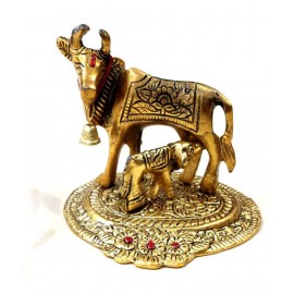Sigma creations Kamdhenu Cow Brass Idol