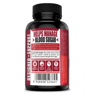 Simply Nutra Apple Cider Vinegar Capsules - 90 Veg Capsules 500 no.s Unflavoured