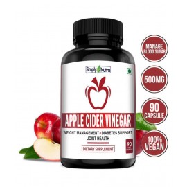 Simply Nutra Apple Cider Vinegar Capsules - 90 Veg Capsules 500 no.s Unflavoured Simply Nutra Apple Cider Vinegar Capsules - 90 Veg Capsules 500 no.s Unflavoured