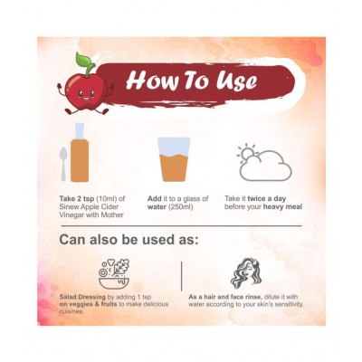 Sinew Nutrition Apple Cider Vinegar Without Mother 750 ml Unflavoured