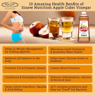 Sinew Nutrition Apple Cider Vinegar (Without Mother) 750 ml Unflavoured Single Pack