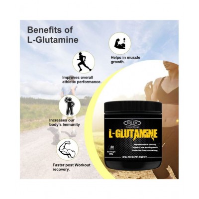 Sinew Nutrition Pure L-Glutamine Powder Powder 250 Gm -50 Servings 5 gm