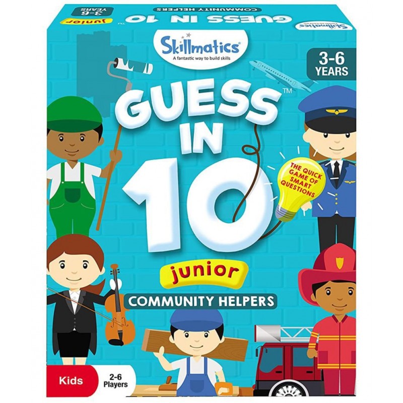 Skillmatics Card Game : Guess in 10 Junior Community Helpers | Gifts, Super Fun & Educational for Ages 3-6