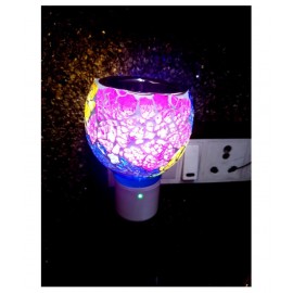 Skys & Ray Beautiful Ceramic Kapoor Dani/Aroma Oil Burner Cum Night Lamp with Switch (in-Built on/Off Button for Heating) -Design on The Kapoordani May Vary