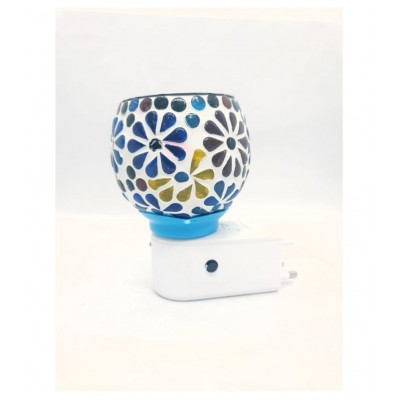 Skys & Ray Beautiful Ceramic Kapoor Dani/Aroma Oil Burner Cum Night Lamp with Switch (in-Built on/Off Button for Heating) -Design on The Kapoordani May Vary