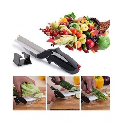 Smart Clever Cutter - Chopper, Slicer, Scissors - 1 Pic. + 4 in 1 Peeler, Grater - 1 Pic. Multi Color