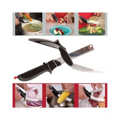 Smart Clever Cutter - Chopper, Slicer, Scissors - 1 Pic. + 4 in 1 Peeler, Grater - 1 Pic. Multi Color