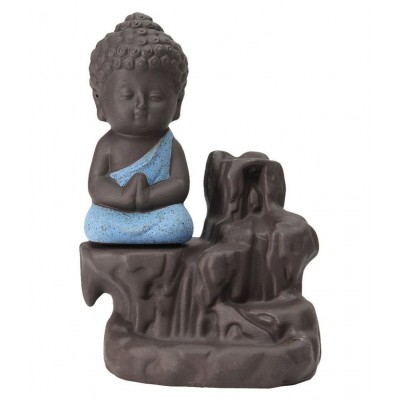 Smoke Buddha Blue With10pcCone Resin Ganesha Idol 12 x 7 cms Pack of 1 1 Resin Buddha Idol 12 x 7 cms Pack of 1