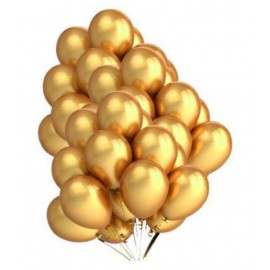 Solid Balloons Metallic HD Finish Golden (Pack of 50) Balloon
