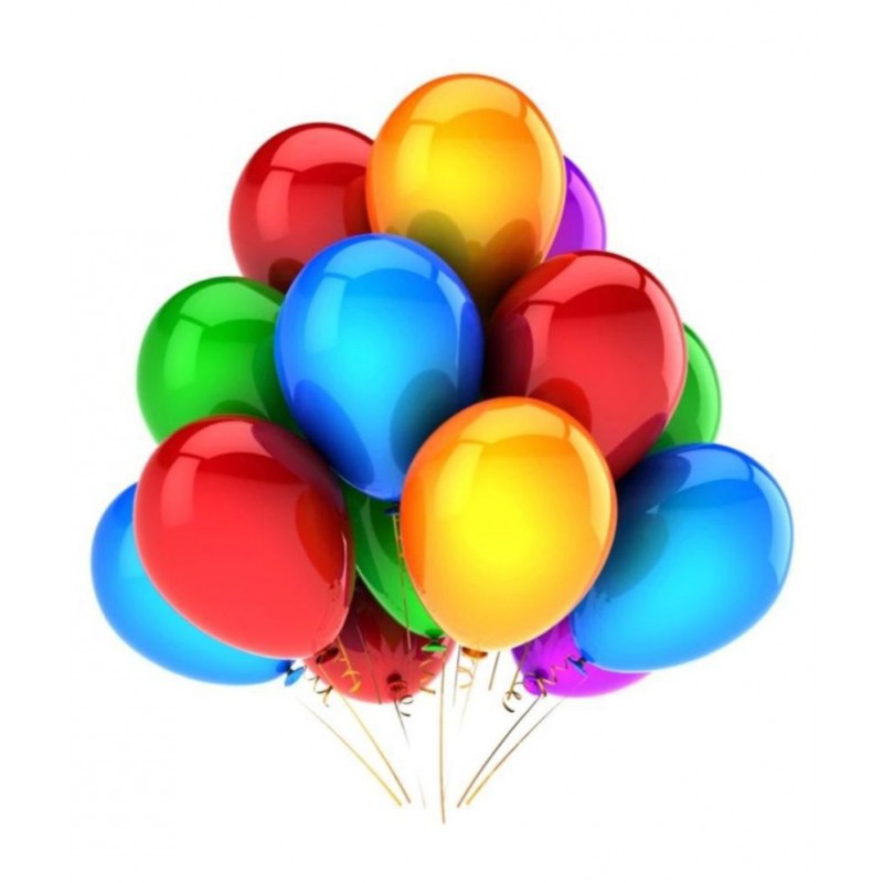 Solid Metallic Balloons  (Multi-color Pack of 100) FREE Banner