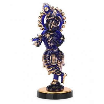 Somil Blue Glass Handicraft Showpiece - Pack of 1