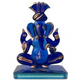 Somil Blue Glass Handicraft Showpiece - Pack of 1