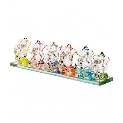 Somil Multicolour Glass Figurines 4 - Pack of 1