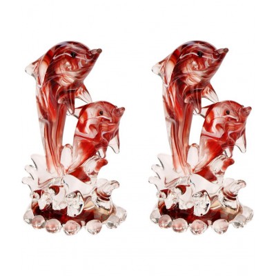 Somil Red Glass Figurines 7 - Pack of 2