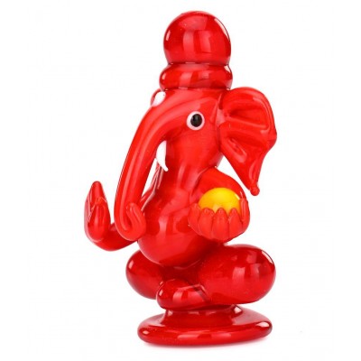 Somil Red Glass Handicraft Showpiece - Pack of 1