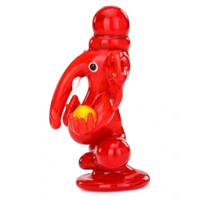 Somil Red Glass Handicraft Showpiece - Pack of 1