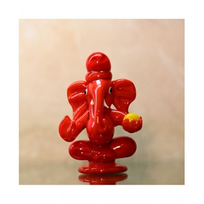 Somil Red Glass Handicraft Showpiece - Pack of 1