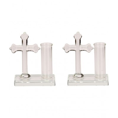 Somil White Glass Figurines 8 - Pack of 2