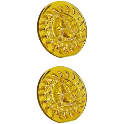 Somil Yellow Glass Figurines 10 - Pack of 2