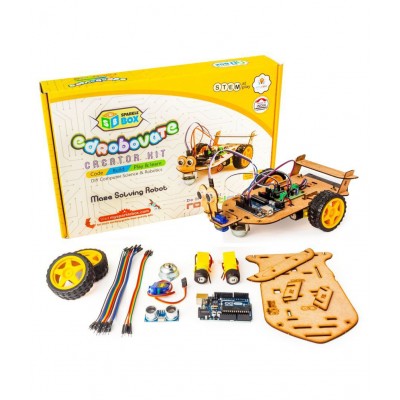 Sparklebox DIY Maze Solving Robot Kit| Ideal for Age 9 years and above | Educational and Learning Kit | Robotic kit for Kids