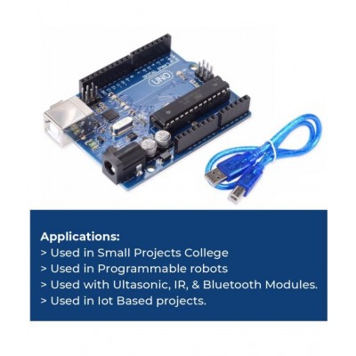 Sparklebox Programmable Microcontroller with USB wire| Arduino Uno with USB Cable| Uno Board with ATmega328 chip