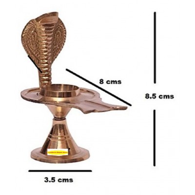 Sphatik Shiva Lingam with 1 Face Snake Hood Jalaheri Brass Argha