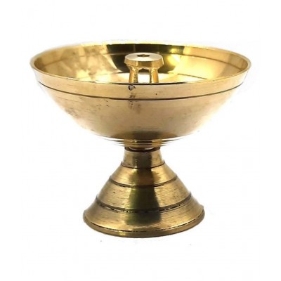 Spherulemuster Akhand Jyoti Deepak with Panchpatra for Pooja Purpose-Set of 2