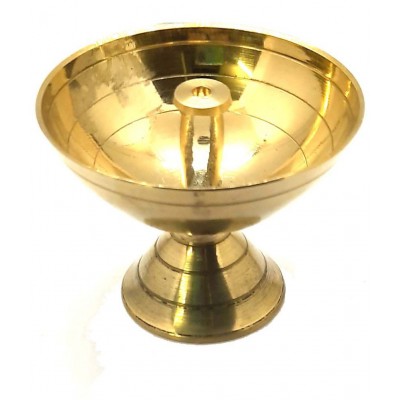 Spherulemuster Brass Handmade Hanuman Face Ghanti/Bell with Akhand Jyoti Deepak and batti- Brass Material (Gold, Colour)