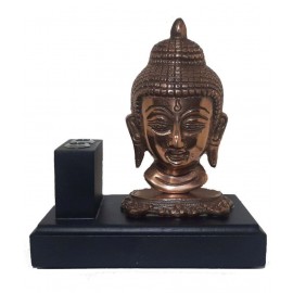 Spherulemuster Budha Pen Holder Showpeice Aluminium Buddha Idol 17 x 7 cms Pack of 1