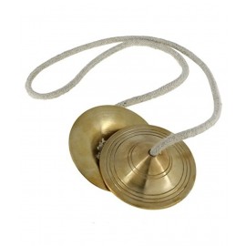 Spherulemuster Handmade Bhajan Kirtan Manjeera (Jhanjh) Set- 7cm- Brass
