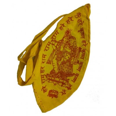 Spherulemuster Hare Ram Hare Krishna Jap Mala (108+1) Beads with Gomukhi Bag