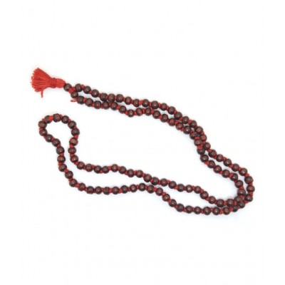 Spherulemuster Lal Chandan Tulsi Node Jap Mala with Ashtagandha Chandan Tika-Set of 2 Malas