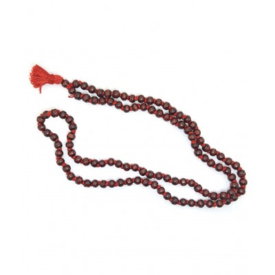 Spherulemuster Lal Chandan and Haldi Jap Mala with Ashtagandha Chandan Tika-Set of 2 Malas