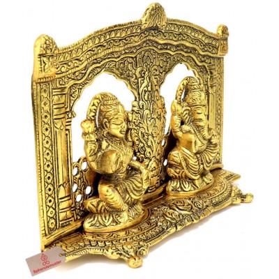 Spherulemuster Laxmi Ganesh Aluminium Idol