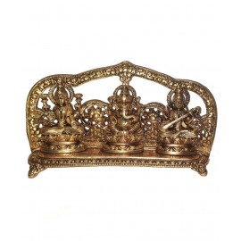 Spherulemuster Laxmi Ganesh Saraswati Idol Antique Colour