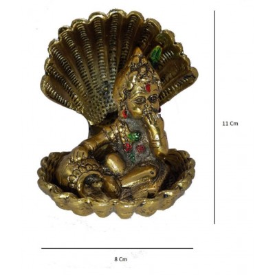 Spherulemuster Seep Ladoo Gopal cover shesnag for pooja and decorative showcase