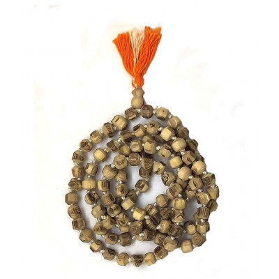 Spherulemuster Tulsi Mala with Cotton Gomukhi Beg and Kanti Mala-Set of 3 ||Free Chandan Tika||