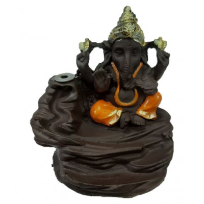 Spreading Smiles Buddha Smoke Fountain Resin Ganesha Idol 8 x 8 cms Pack of 1