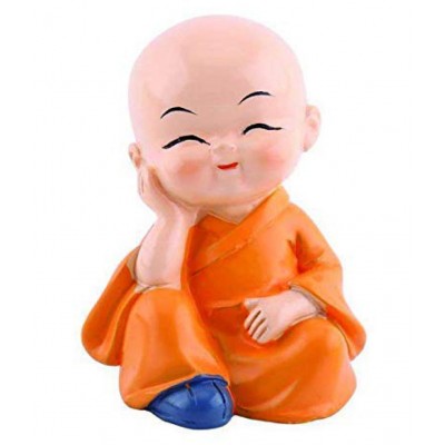 Spreading Smiles Multicolour Acrylic Monk Buddha Smoke Backflow - Pack of 4