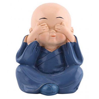 Spreading Smiles Multicolour Acrylic Monk Buddha Smoke Backflow - Pack of 4