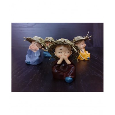 Spreading Smiles Multicolour Polyresin Figurines - Pack of 4