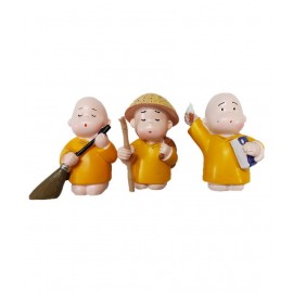 Spreading Smiles Yellow Resin Table Decorative Miniature - Pack of 3