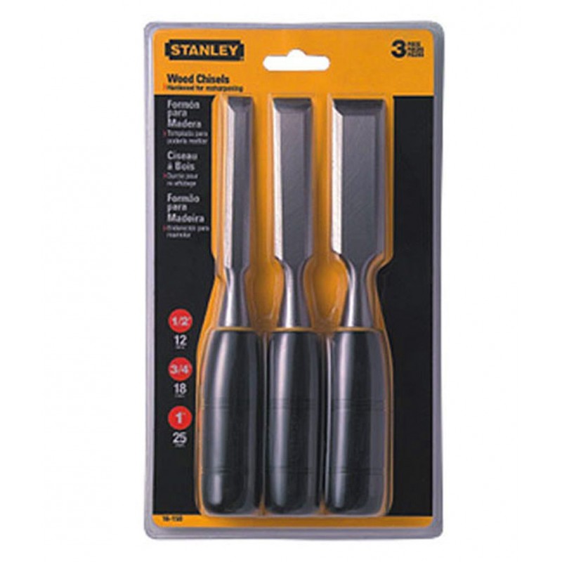 Stanley - Striking Tools - 16-089 3 Piece Wood Chisel Set