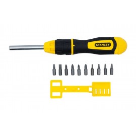 Stanley 10 pcs Multi-Bit Ratcheting Screwdriver-68-010-22